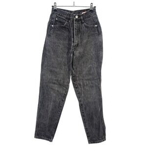 Vintage 80s PS Gitano Mom Jeans 6 High Waist Charcoal Acid Wash Tapered‎ Grunge